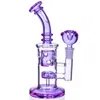 8,6 дюйма Klein Recycler Dab Rigs Стеклянные водяные бонги Кальяны Дымовая трубка Чича Уникальный бонг для стакана с чашей 14 мм