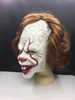 Maschera da clown di Stephen King Full Face Horror Maschera da Joker Maschere in lattice Maschera da clown Costume cosplay di Halloween Puntelli Maschere da festa