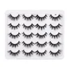 10 pares falsos cílios 3d faux mink cílios artesanais dramáticos longos espessos macio natural macio wispy glam volume pestanas reutilizável maquiagem olho reutilizável