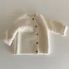 Jesień Nowy Baby Boys Girls Coat Baby Sweter Toddler Knit Cardigans Noworodka Dziona Długie Rękaw Bawełniany Kurtka Baby Topy 930 Y2