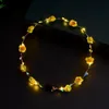 2021 LED Flower Crown Led Flower Wreath Headband Luminous 10 Led Flower Headpiece Headdress For Girls Women Wedding