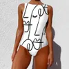 Striped Women Baddräkt Högkvalitativ Badkläder Tryckt Push Up Monokini Sommarbadkläder Tropisk Bodysuit Kvinna 210702