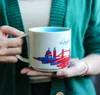 Tazza da caffè creativa da 420 ml Serie Global Idol City Collector Tazze da tè Stampe in ceramica Bicchieri da latte per la sala del caffè