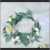 Clips Barrettes Hair Jewelry Drop Delivery 2021 Arrival Crown & Hand Romantic Head Garland Leaf Wreath Hairwear Bridal Girl Kid Wedding Party