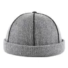 Höst vinter män kvinnor stickad hatt varm beanie skullcap sailor cap manschett Brimless retro navy stil cykling keps masker