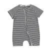 Vestiti estivi per neonate maschietti maniche corte pagliaccetto di un pezzo tuta in cotone con cerniera girocollo camicia a fiori 210413