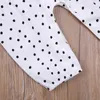0-18M Newborn Baby Boy Girl Rompers Headband 2pcs Polka Dot Printed Sleeveless Jumpsuit Outfits Summer Clothes G1221