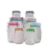 Mason jar em forma de zíper alimentos saco de armazenamento de alimentos reutilizável recipiente de armazenamento de biscoito biscoito snack-wand-prova sacos de cozinha