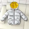 Modeontwerp Zilveren donsjack verdikte Unisex Winter Kinderjas 100-160cm