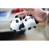 10PCS 10cm Panda Open Squint Eyes Decoration Bag Plush Mini Pendant Keychain Doll Ring Toy