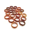 25pcs Mix Styles Handmade Craft Mens Womens Fashion Natural Wood Band Party Jewelry Rings Gifts