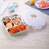 Boîte à lunch en acier inoxydable LeakProof Bento Eco-Friendly Food Container Lunchbox Pour Office School Storage Crisper 210423