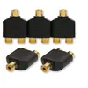 Connecteurs de câbles AUX de 3.5mm vers 2 adaptateur Audio femelle RCA pour haut-parleur d'ordinateur, écouteurs et écouteurs