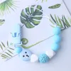 Baby Pacifier Clips Funny Pacifier Chain with Bear Holder Baby Teether Teething Chain Baby Shower Gift BPA Free 865 X2