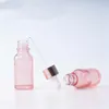 5 ml 10 ml 15ml 20 ml 30 ml 50 ml 100 ml Çok Szie Cam Pembe Damlalık Şişe Uçucu Yağ Şişesi Pembe Vücut Gül Altın Kapak Kozmetik