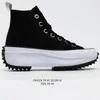 2022 Canvas Shoes Platform Clean High Top Low Heel Black Sneakers Kvinnor Trainer Casual Fashion Size EU 35-40 M33