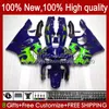 Nadwozie dla Kawasaki Ninja ZX 6R 636 600CC 600 CC ZX 6 R ZX-6R ZX600C 94-97 Body 50HC.65 Niebieski Zielony BLK ZX-636 ZX600 ZX6R 94 95 96 97 ZX636 1994 1995 1996 1997 Zestaw do obróbki