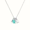 Collana 925 argento collana pendente di moda collana femminile di gioielli catene per le donne artigianato squisito classico blu cuore collane Q0813