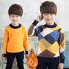 Pulls pour garçons Baby Stripe Plaid Pull Knit Enfants Vêtements Automne Hiver Tops Enfants Garçon Vêtements O-Cou 211201