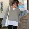 カジュアルプラスサイズスウェット女性oネックファッション服秋冬パフスリーブプルオーバー韓国風女性トップス11777 210510