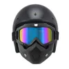 Motocykl Scooter MTB ATV Dirt Bike 3/4 Kaski z czaszką Cool Goggles Spersonalizowany Vintage Do Universal Motocykl Hełm