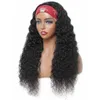 Parrucche brasiliane con fascia per capelli sciolti a onda profonda con impugnatura per parrucca senza colla per le donne