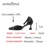 Sophitina Spring秋の付きパンプス靴猫のかかとの本革のクリスタルファッションのスタイリッシュな足首バックルポンプFO259 210513
