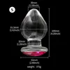 NXY Anal Plug Big Glass Dildo 6cm Diamond Butt Pussy Decoration Sex Toys Transparent Vaginal Dilator Jewelry for Men Women1215