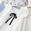 HSA White Blouse Kobiety Bawełniane damskie bawełniane kobiety i bluzki Słodka Peter Pan Collar Girl Blusas Mujer de Moda 210716