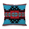 Aztec geometrico striscia nazione totem stampa cuscino cuscino vintage sud-ovest nativo cotone lino cuscino copertura quadrata decorativa per uomo / donna