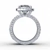 Vecalon Vintage Ring 925 Sterling Silver Princess Cut 3CT Diamond CZ zaręczynowy Pierścienie dla kobiet palec biżuteria 24248954618518