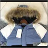Vêtements de luxe pour enfants garçons et filles veste rembourrée épaisse avec col en fourrure véritable détachable manteau Ocy9U de haute qualité 5Inlw