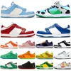 2021 Toppkvalitet Låg Chunky UNC Skateboard Mens Running Skor Universitet Röd Kentucky Chicago Brasilien Alla hjärtans dag Män Plattform Kvinnor Sneakers Trainers Storlek 36-45