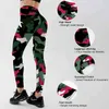 Ins Fashion Workout Leggings für Frauen Hohe Taille Push-Up Legging Camouflage Gedruckt Weibliche Fitness Hosen Casual Hosen 211204