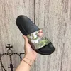 2021 New Men Women Sandals Shoes Slippers Print Slide Summer Wide Flat Slipper with Box Dust Bag 35--48