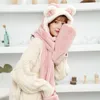Gorro/caveira tampas de inverno urso urso novidade mulher quente feijs hat chapéu de lenço de lenço delm22