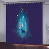 Европейская заведка штор печатание 3D для гостиной спальни Hotel Home KTV животных ночной сцена занавес украшения