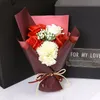 装飾的な花の花輪の石鹸の花のバラの花束バレンタインの日の贈り物ガールフレンド友人のための贈り物クリエイティブなクリスマス結婚式ギフト装飾