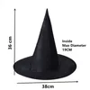 Chapeaux de fête adulte noir sorcière assistant chapeau Halloween Cosplay pour hommes femmes enfants déguisement accessoire casquette à visière