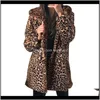 Kvinnor Manteau Winter Women Ladies Warm Faux Fur Coat Jacket Leopard Hooded OuterWear Chaqueta Mujer Veste Femme Fourrure 8Tlyc 5dads