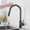 Champagne Bronze Guldsensor Kök Kranar Känslig Smart Touch Control Faucet Mixer Tap Touch Sensor Smart Kök Kranar 211108