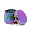 Wholesale 60mm Zinc Alloy 4 layer Rainbow Smoking Tobacco Herb Grinders Smoke Crusher For Smoke Pipe Accessories