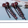 Orecchini pendenti con nappe lunghe a forma di cuore con strass di 4 colori Orecchini pendenti in cristallo a cuore femminile Regalo di gioielli natalizi da donna