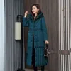 Jaqueta de coleção de inverno à prova de vento à prova de vento casaco feminino casaco de casaco acolchoado casacos longos parkas quentes tops 211130