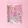 Blocchi per appunti Cute Glitter Paillettes Copertina per notebook A5 / A6 Cartella per file trasparente a 6 anelli Raccoglitore ad anelli per fogli mobili Forniture di cancelleria Kawaii1