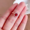 Natuurlijke Ruby Ring Oorbellen Hanger Ketting Set 925 Sterling Zilver Rode Gem Fijne Mode Bruiloften Sieraden voor Dames Meibapjfs