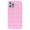 iPhone Case 12 Pro Max Mini 11 Xr Xs X 8 7 6 6s Plus 3D Pop Bubble Heart Cute Girly Women