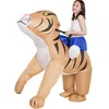Costume de poupée à mascotte Adultes Funny Animal Mount Tigers Costumes gonflables Halloween Tenue Cartoon Party Mascot Play Play Dress Up Clothes
