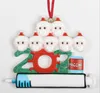 Decorações de Natal Árvore Pingente Enfeite DIY nome bênção palavras sobrevivente Boneco de neve PVC