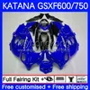 Комплект для тела для Suzuki Katana GSXF750 GSXF 600 750 CC GSX600F 03 04 05 06 07 18NO.56 600CC GSX750F GSXF-750 GSXF600 750CC 2003 2004 2005 2006 2007 OEM Light Blue Finalings